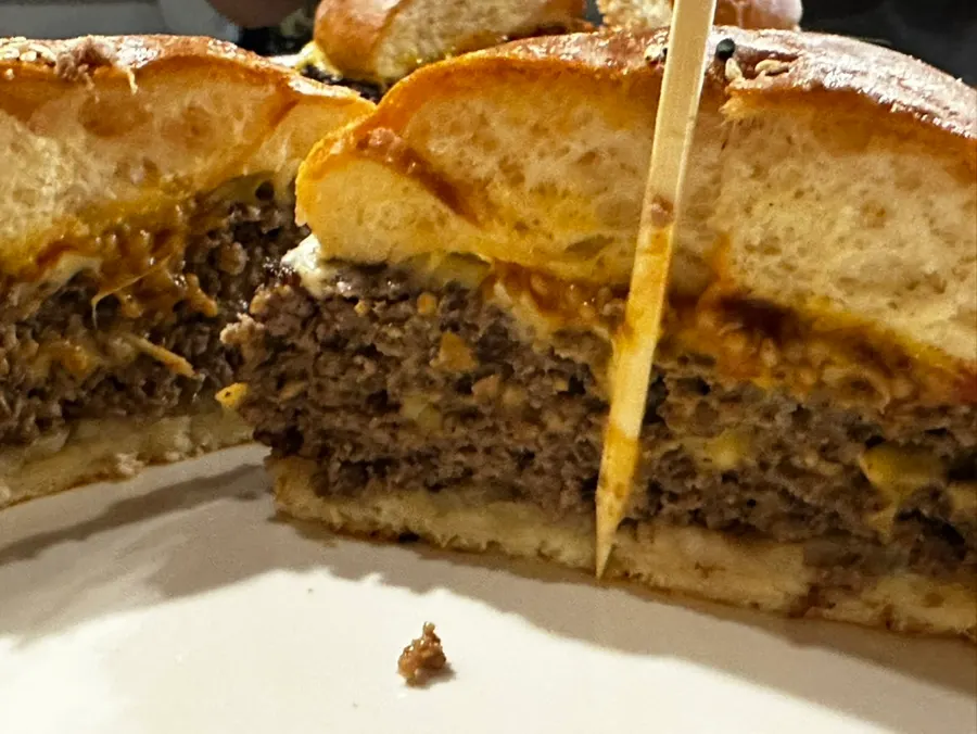 Double cheeseburger pairing cheese and patties