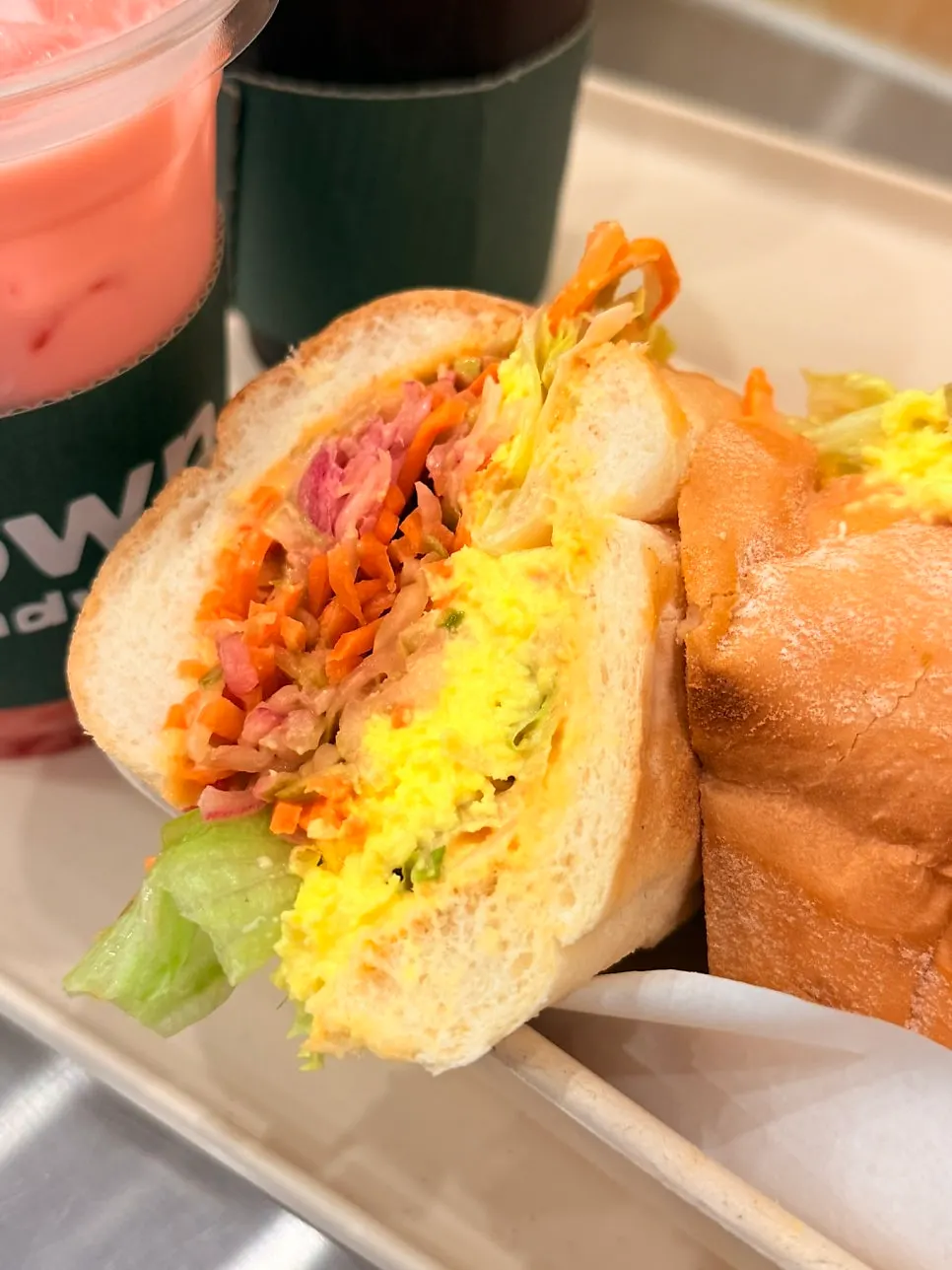 Sandwich suited to takeaway lunch and solo dining