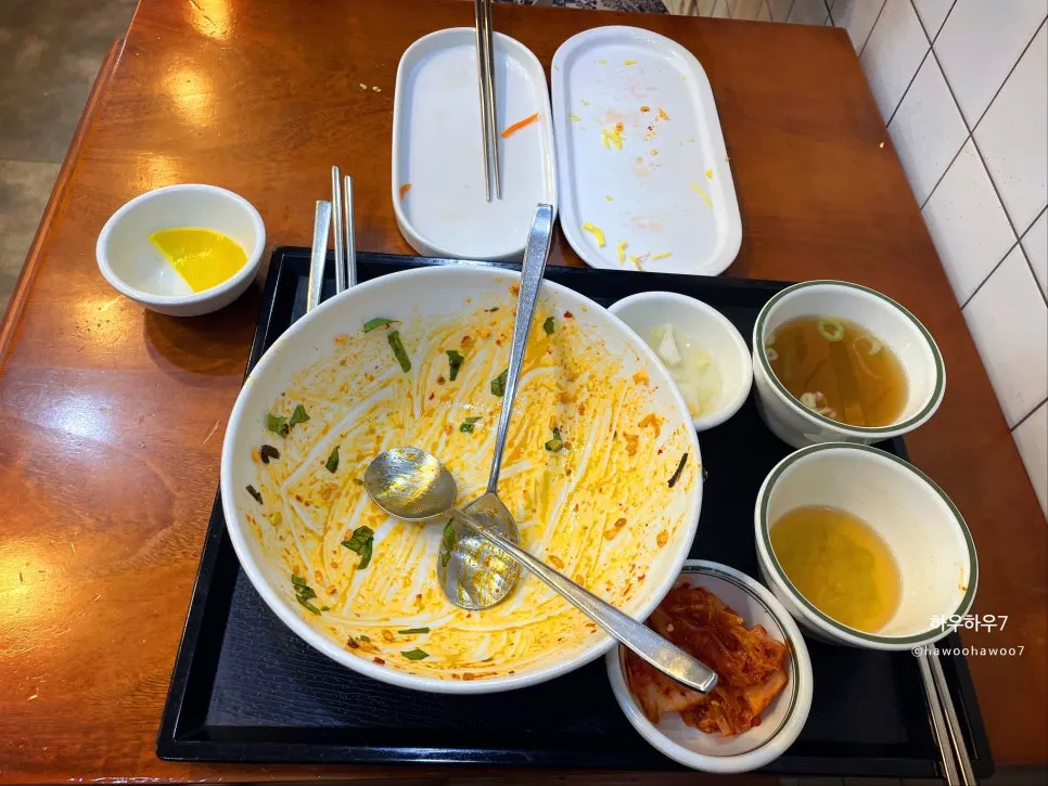 잠실첫집에서 먹은 한 상 마무리 사진