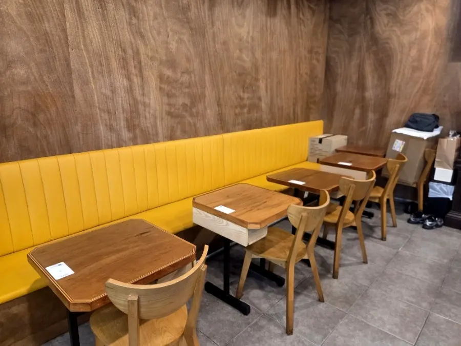 Full view of the Daily Fix dining hall with an American local burger joint feel