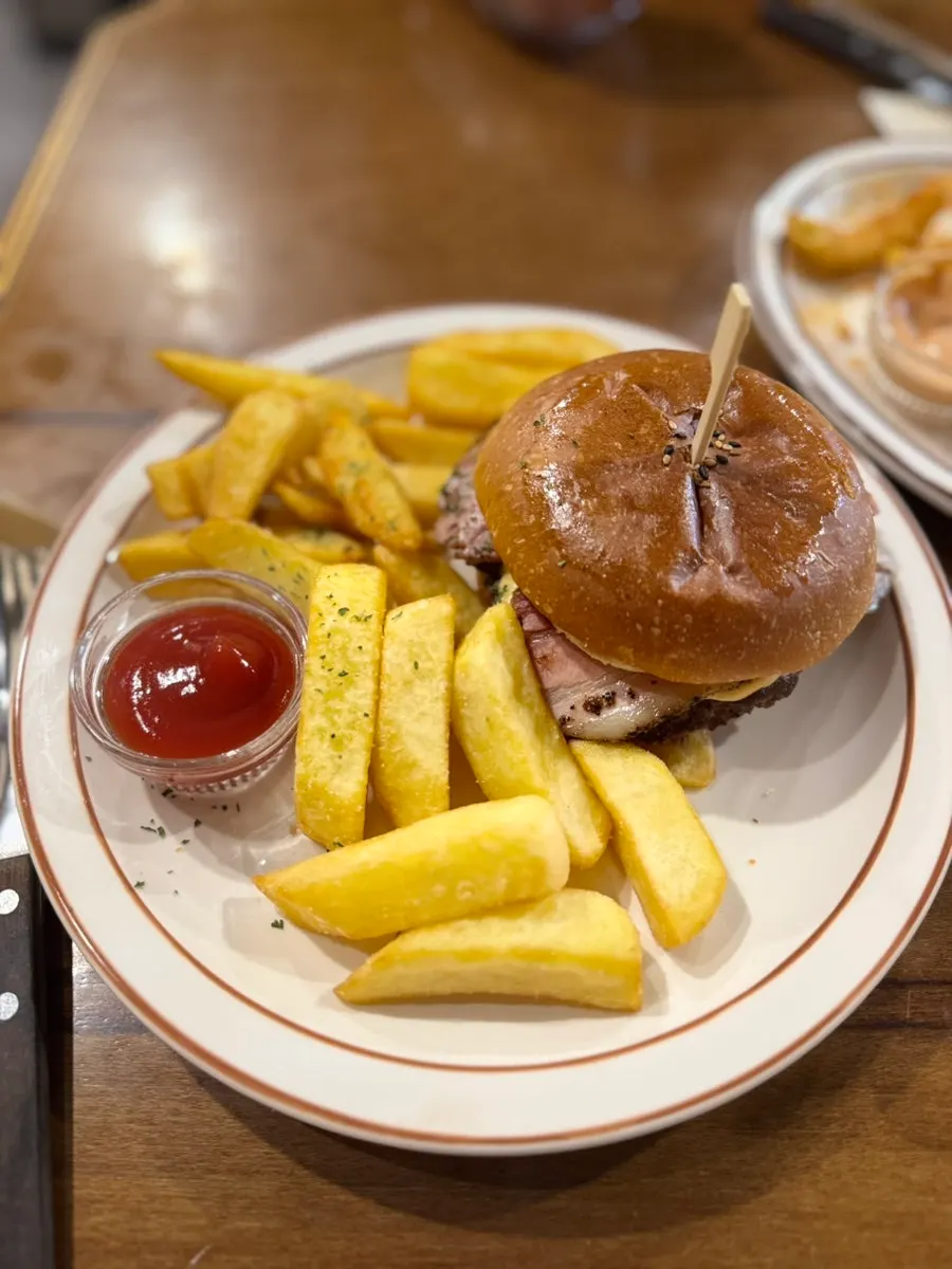 Daily Fix bacon cheeseburger with a thick patty