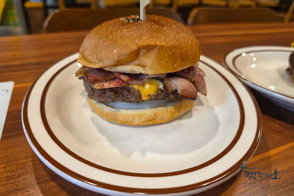 Close-up of the two Daily Fix hamburgers