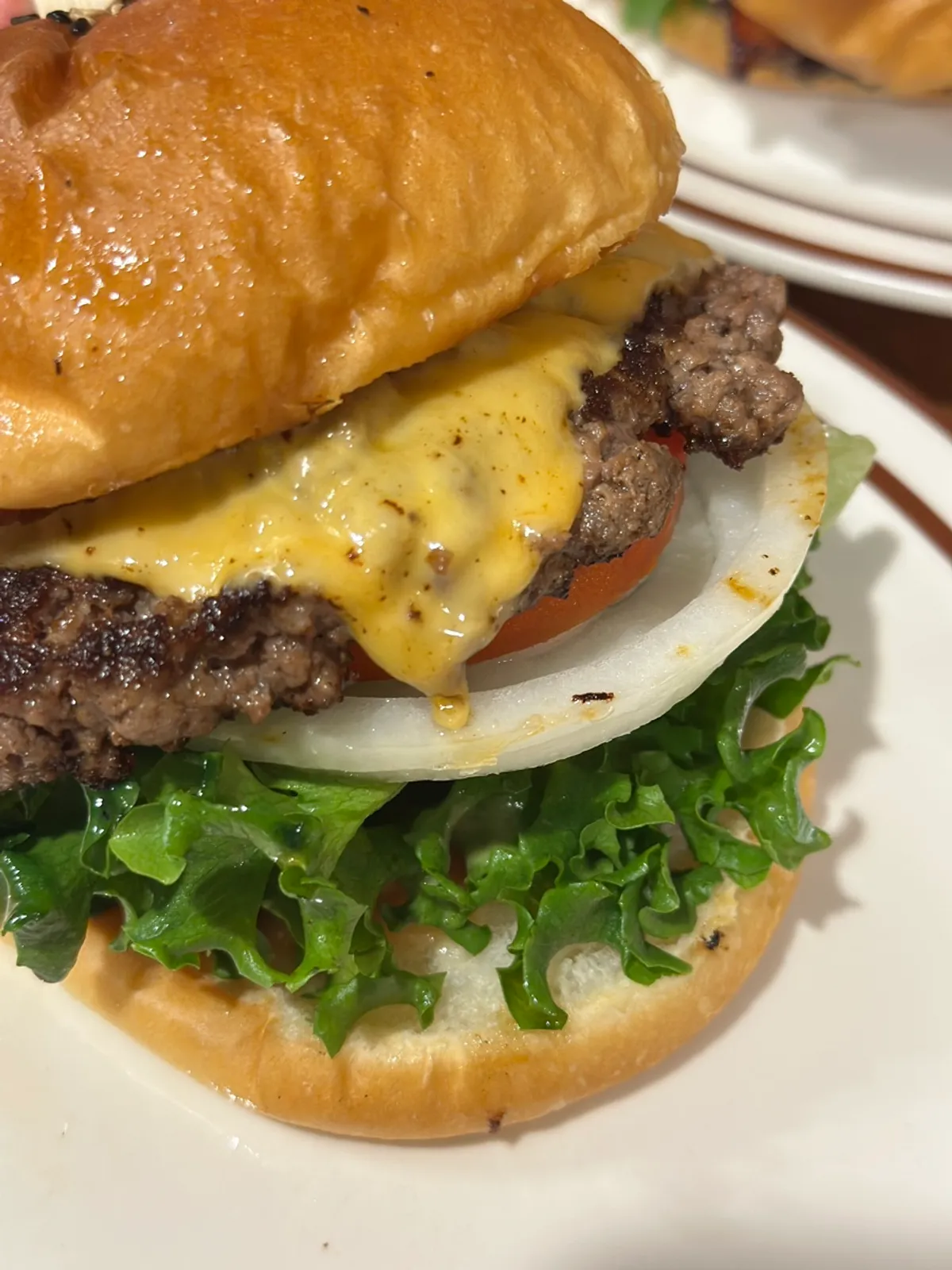 Vertical close-up of the Daily Fix classic burger