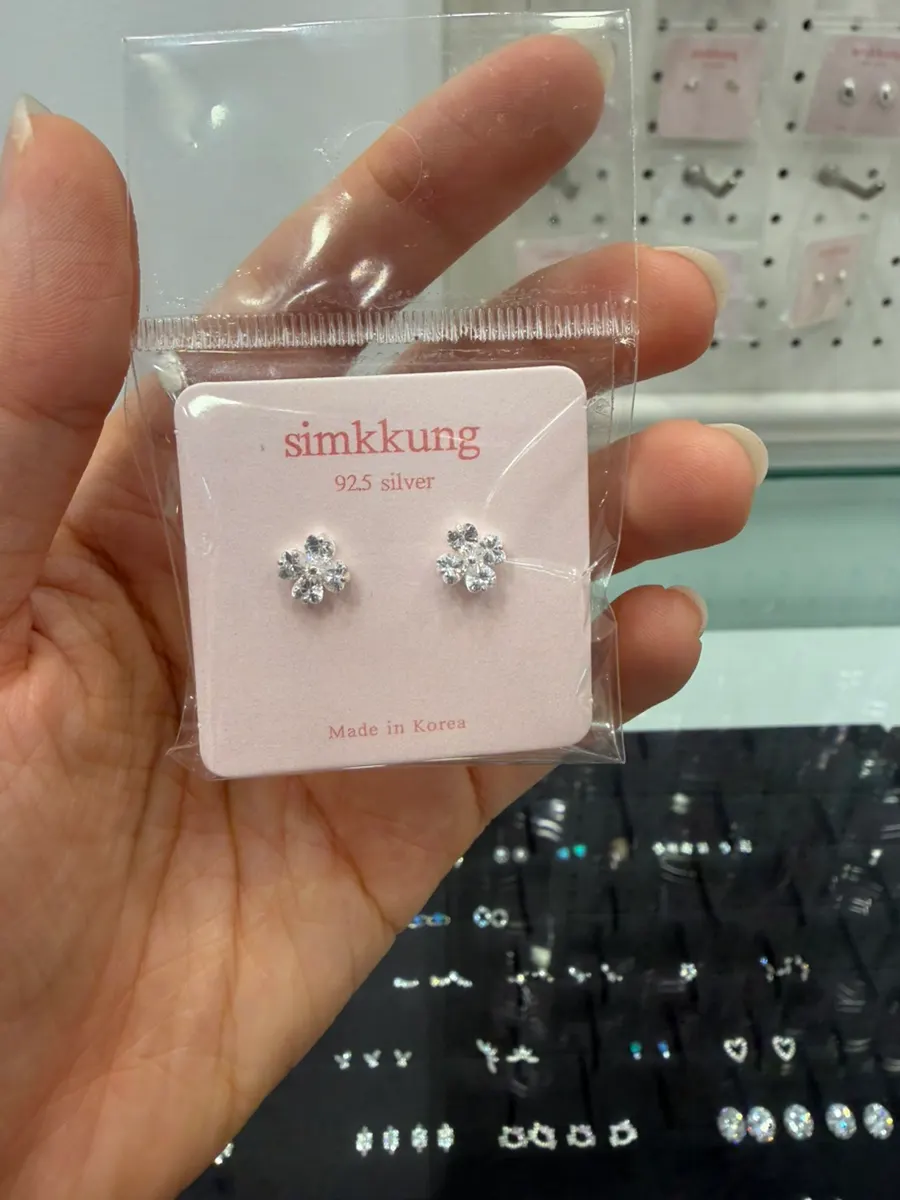 Silver earring picked out by the boyfriend