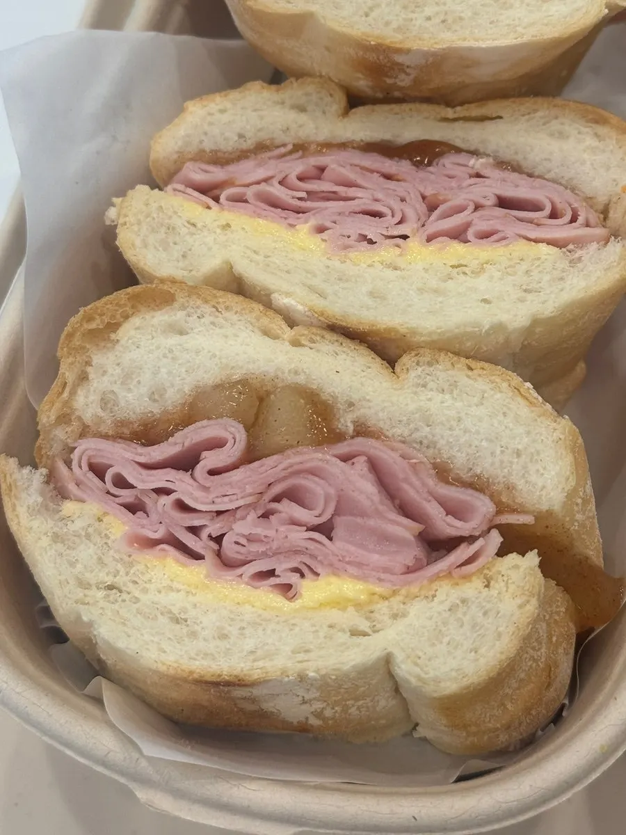 Apple jambon-beurre with ham and apple jam