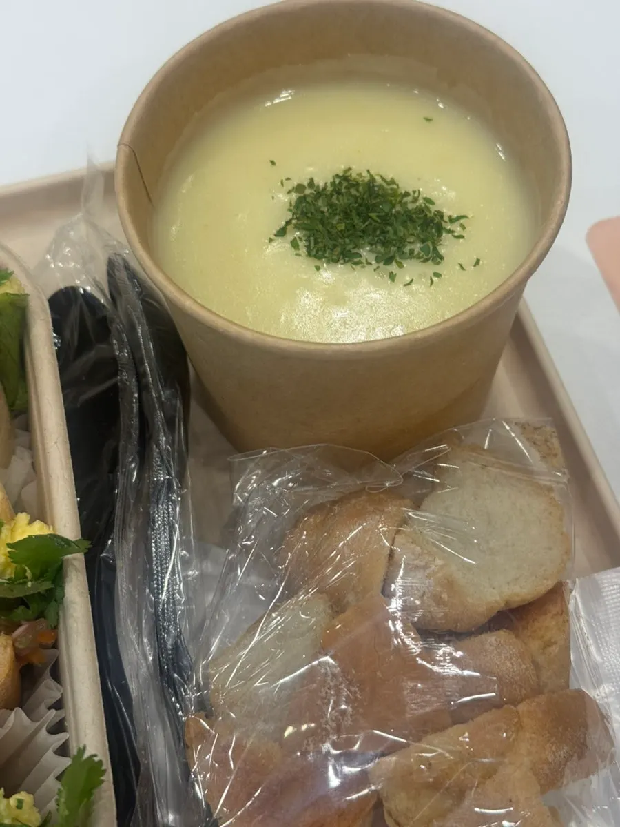 Sandwich served on a paper liner