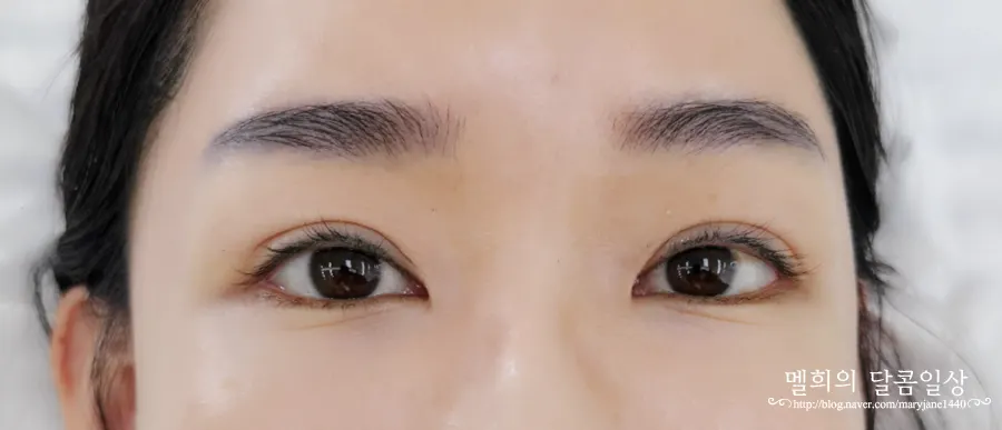 숱추가로 풍성해진 속눈썹 눈매