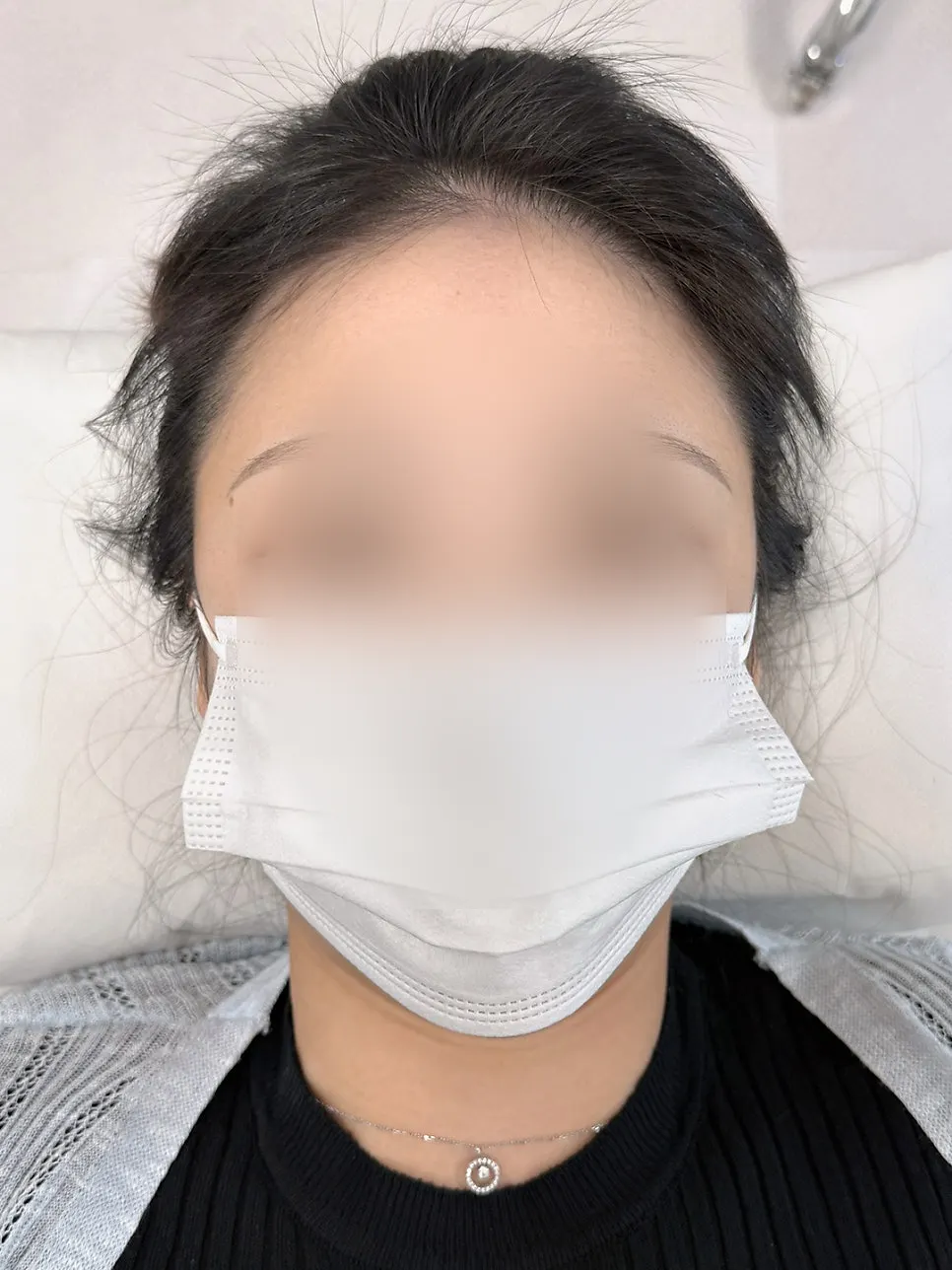 Naturally finished brows immediately after treatment