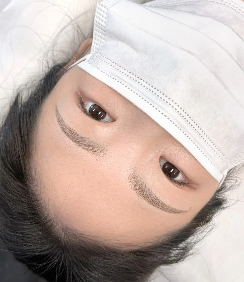 Eyebrow treatment result completed in about one hour