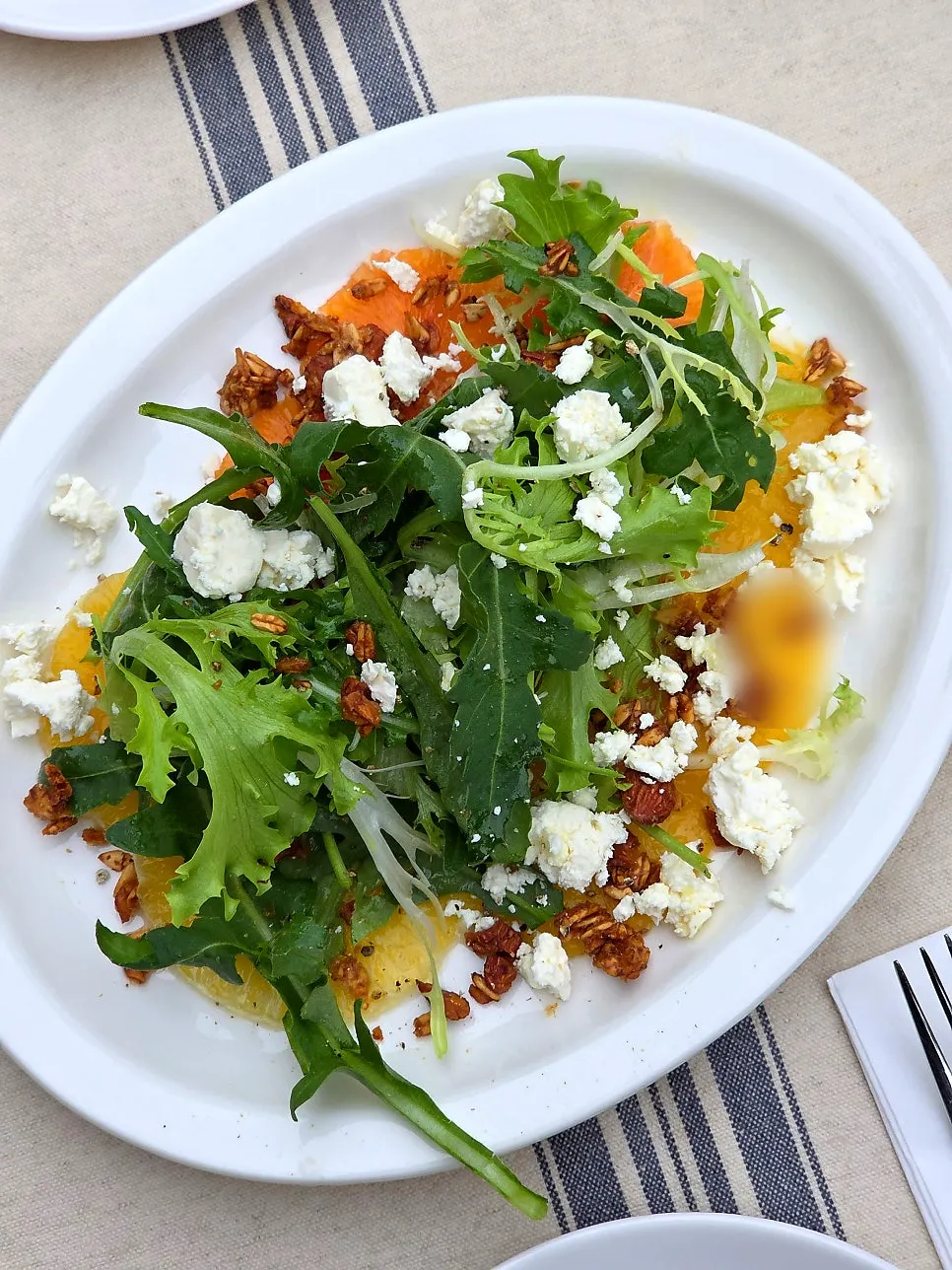 Feta cheese salad dengan jeruk dan grapefruit