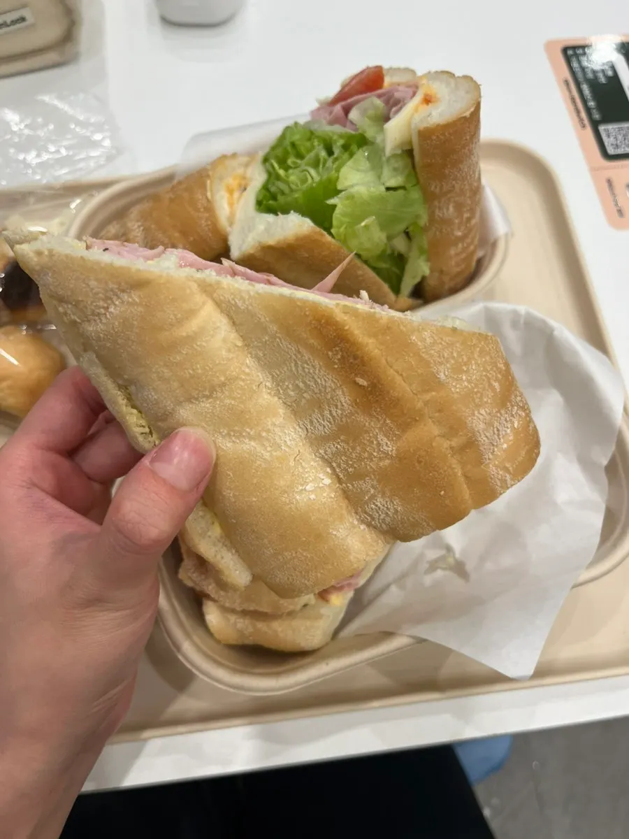 Town Sandwich generously filled with vegetables