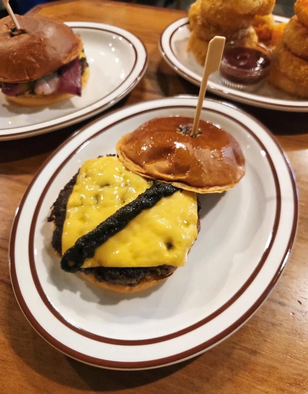 Truffle mushroom burger with Korean beef patty