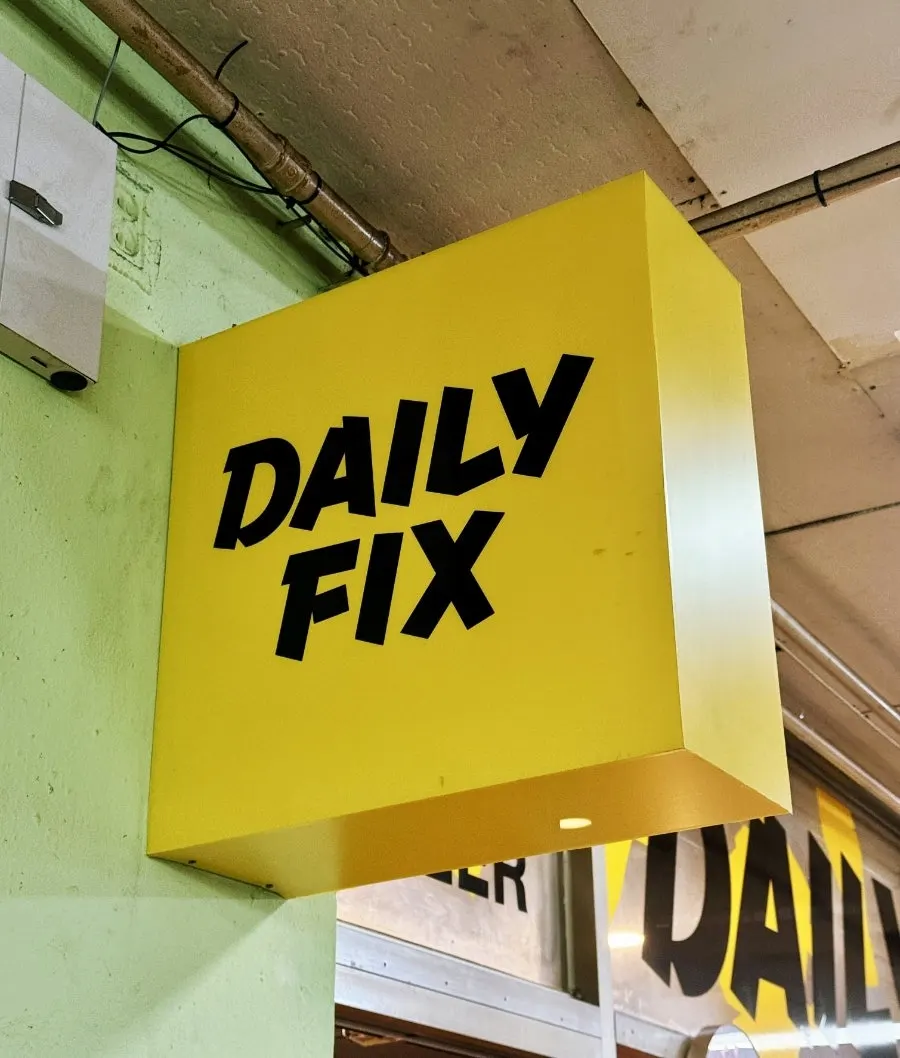 Full spread of Daily Fix burgers and sides