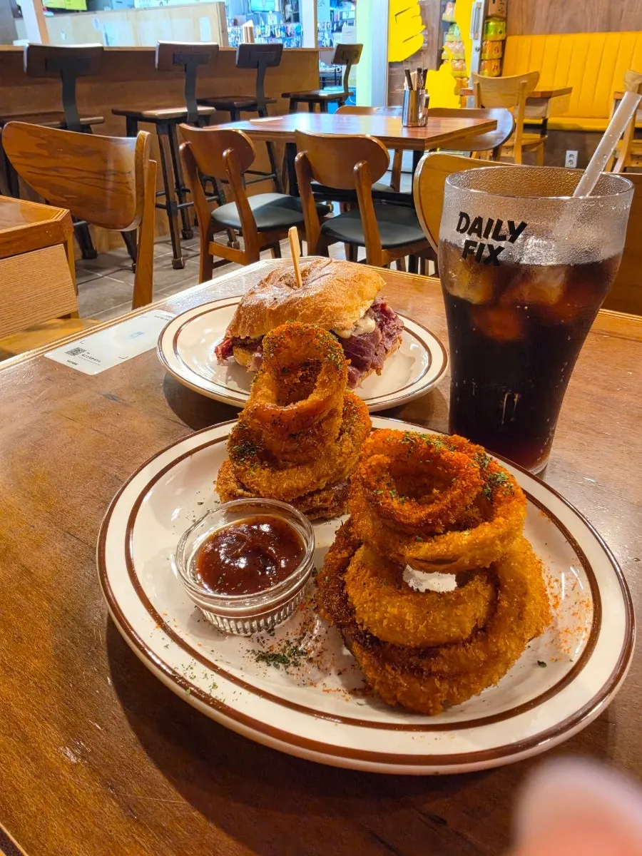 Seasoned onion rings served at Daily Fix
