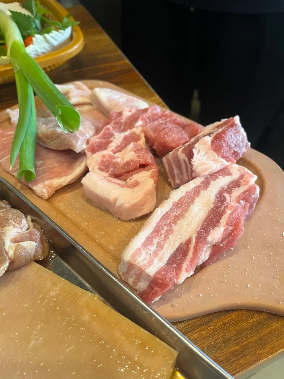 Raw pork cuts at Migang Sikdang