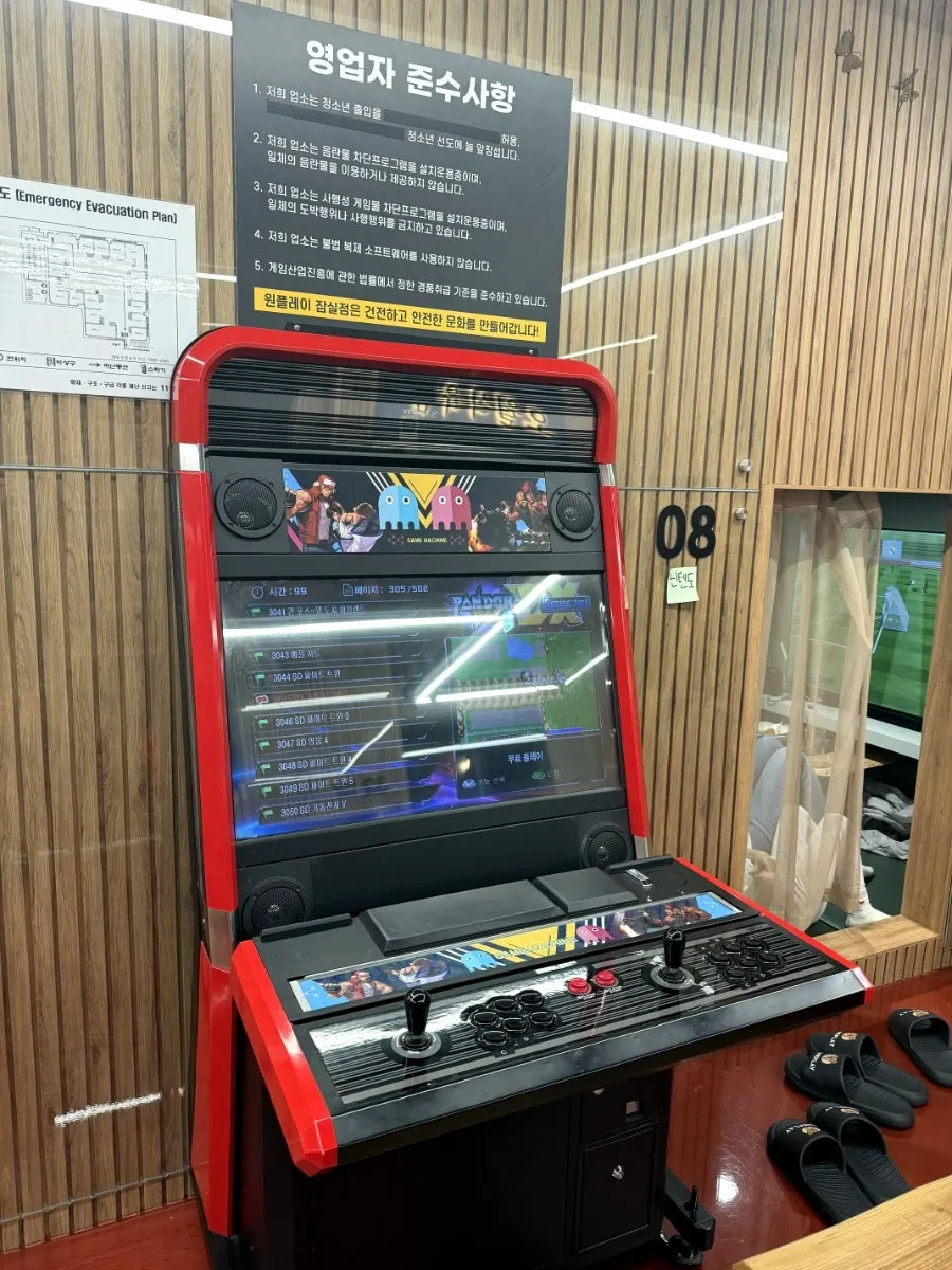 Retro game machine and play area