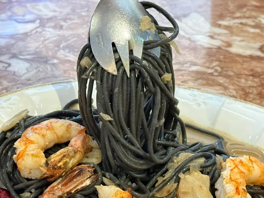 Pasta with deep shrimp flavor