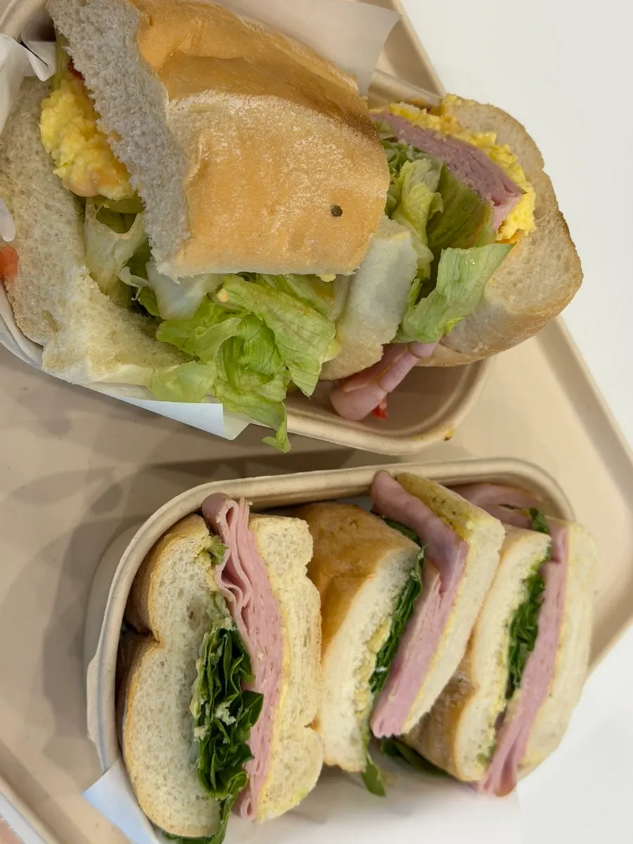 Truffle jambon sandwich and Town Sandwich on the table