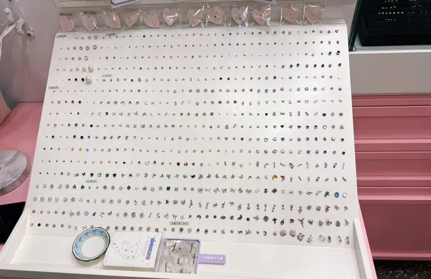 Types of piercings available in the shop