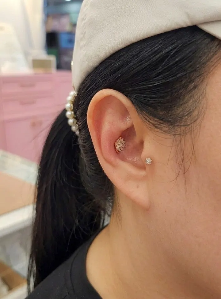 Positioning an inner conch piercing