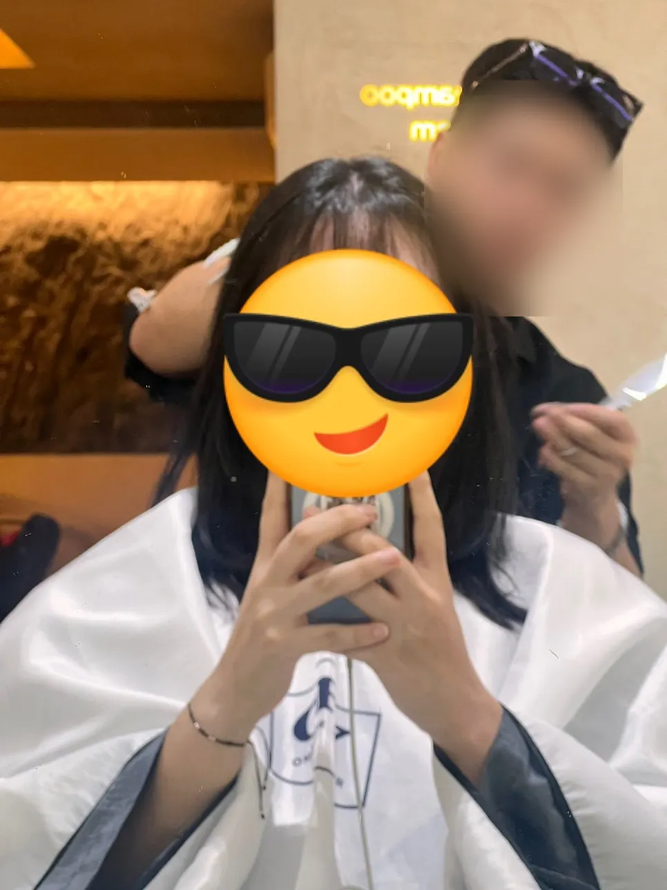 펌 전 길이와 층을 정돈하는 커트
