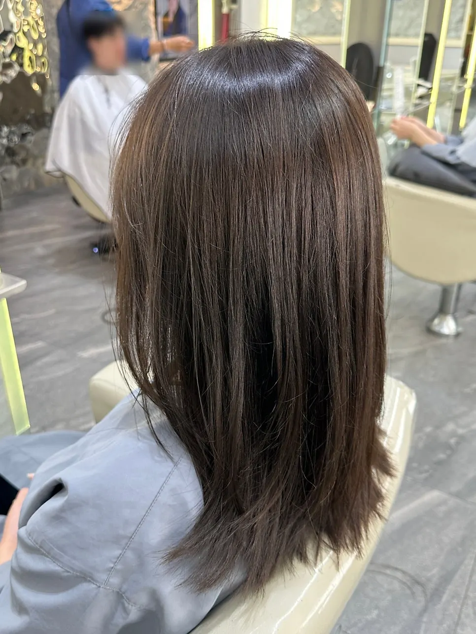 Finished 8-level brown dye result