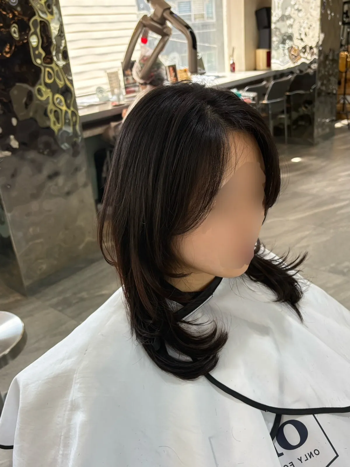허쉬컷 완성 후 뒷모습 볼륨과 결감