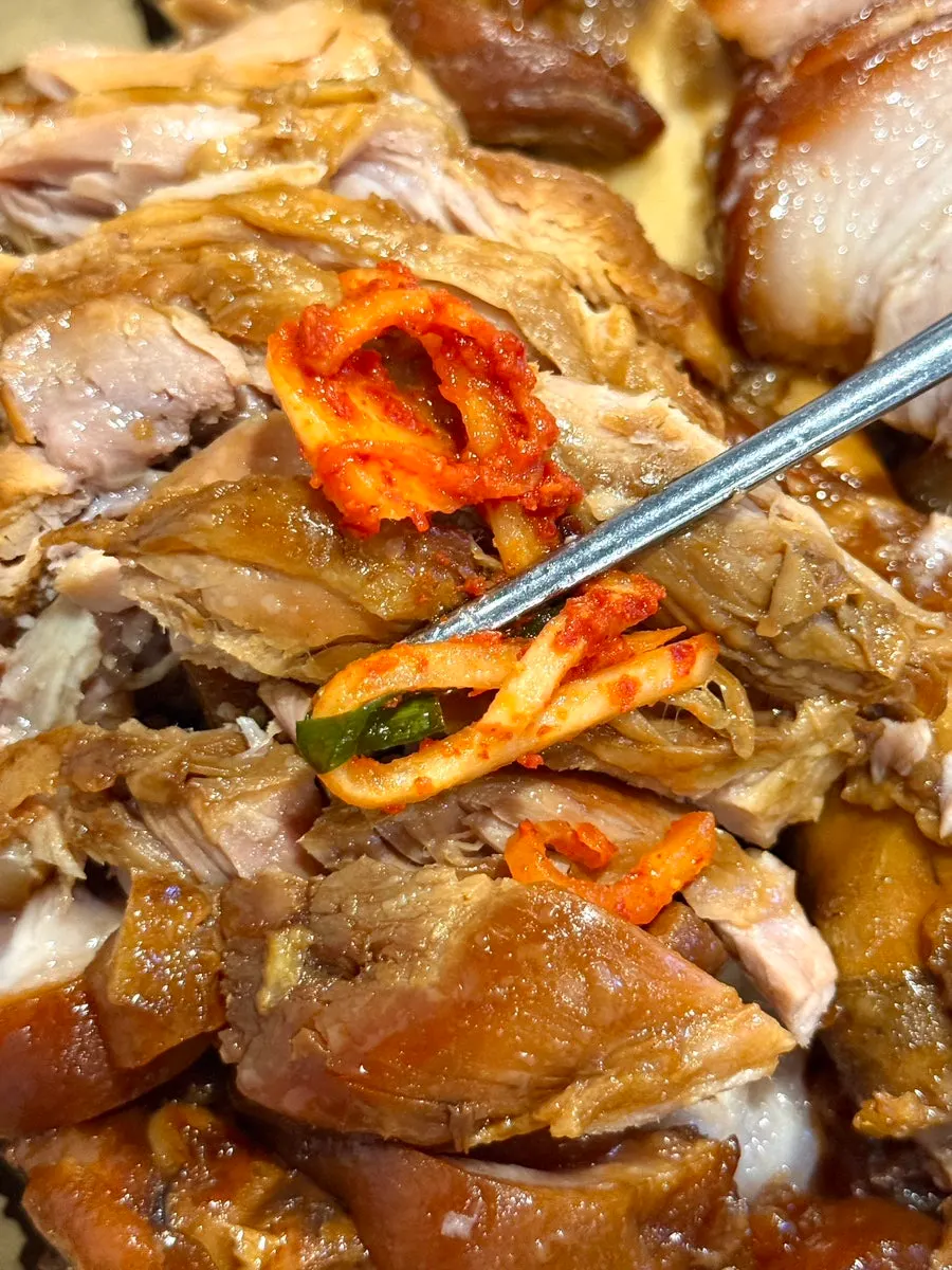 A lean-meat-only part of the jokbal
