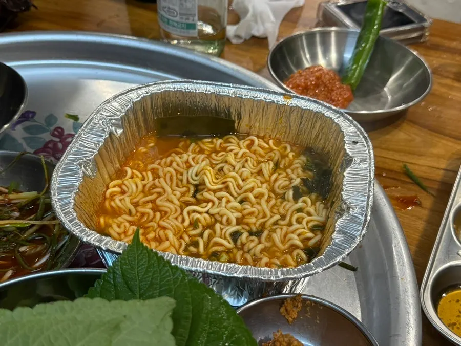 대패삼겹 한 상 차림