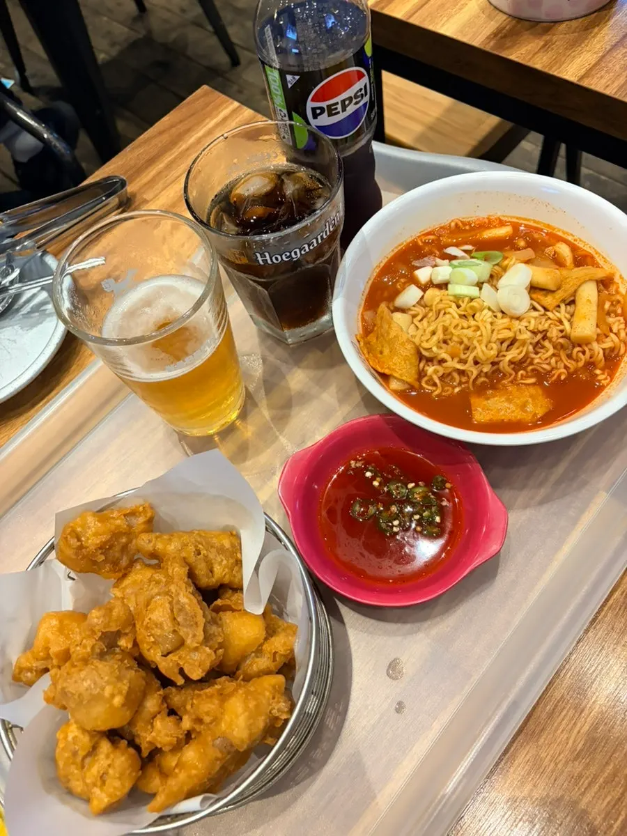 거품이 적당한 4천원대 생맥주 잔