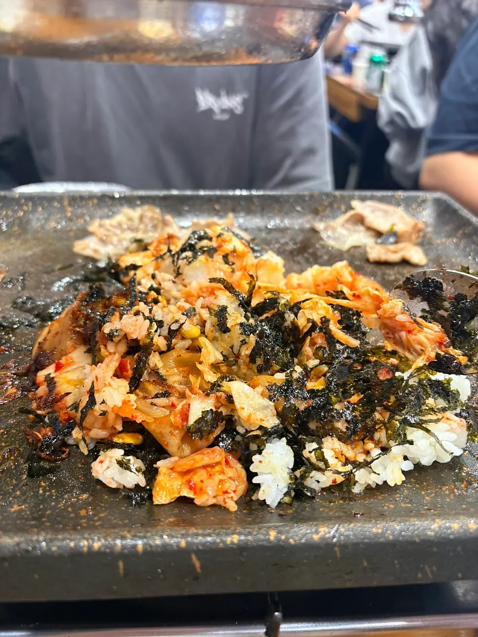 Self-serve fried rice made to finish the meal