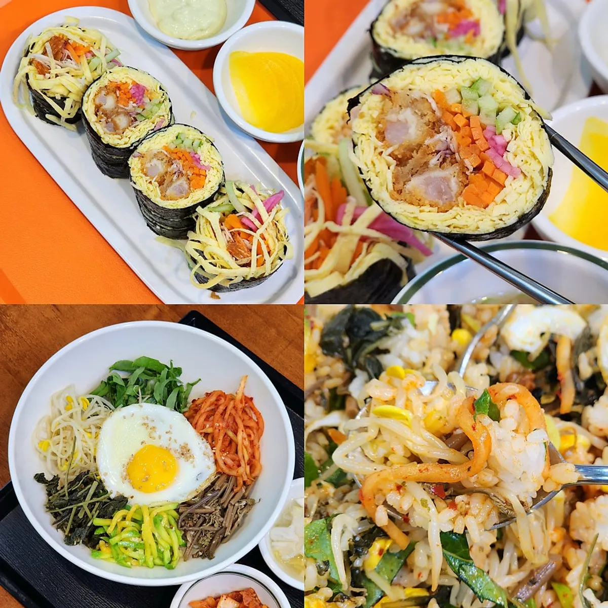 Shrimp keto gimbap and beef gochujang bibimbap, the signature dishes at Jamsil Cheotjip