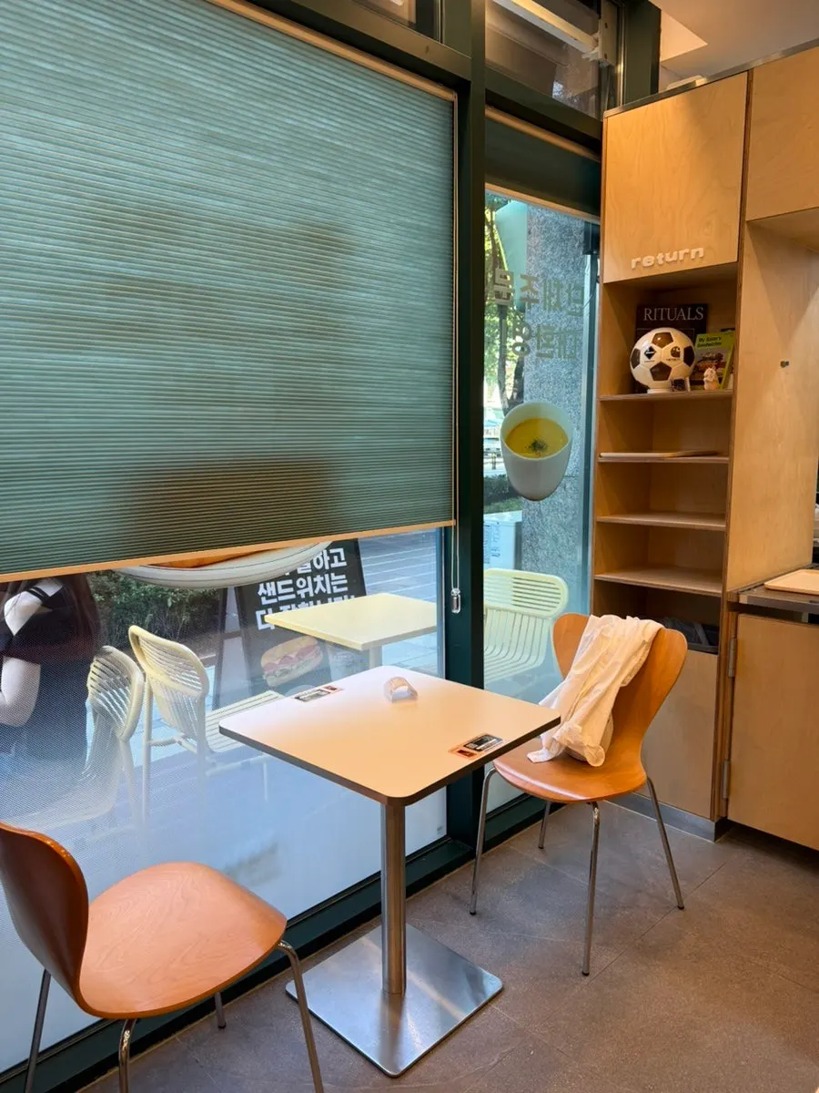 Kiosk and ordering area inside the store