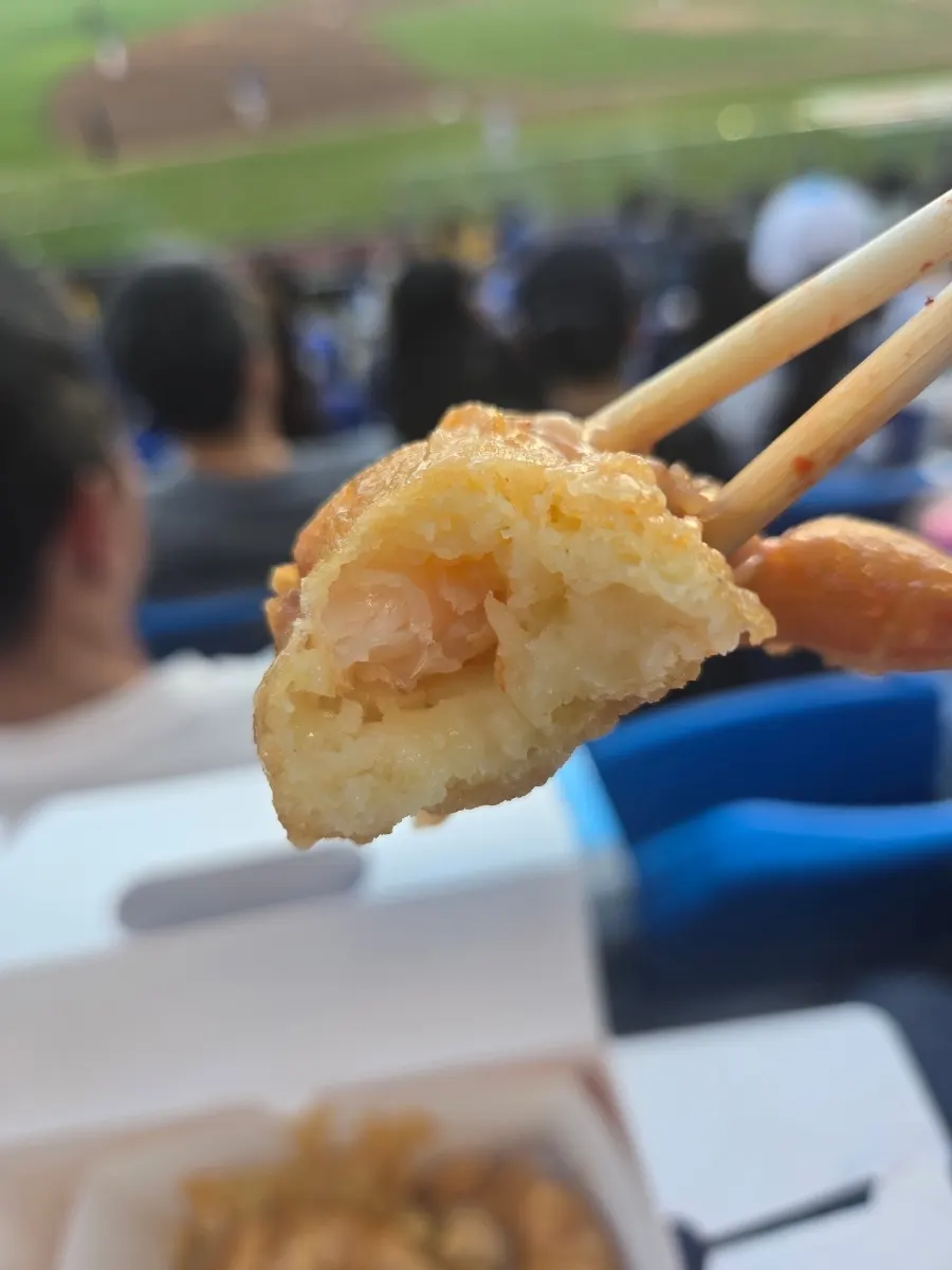 Cream shrimp enjoyed together with beer
