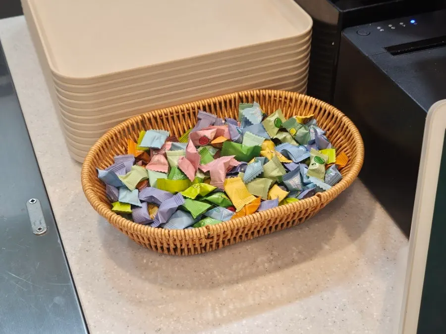 Sugar-free candy placed on the counter