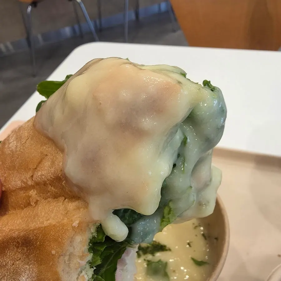 A cup of dippable cream soup