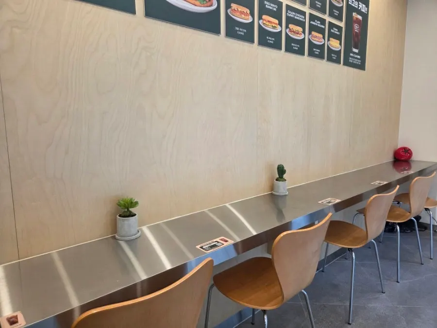 Self-serve hot sauce corner