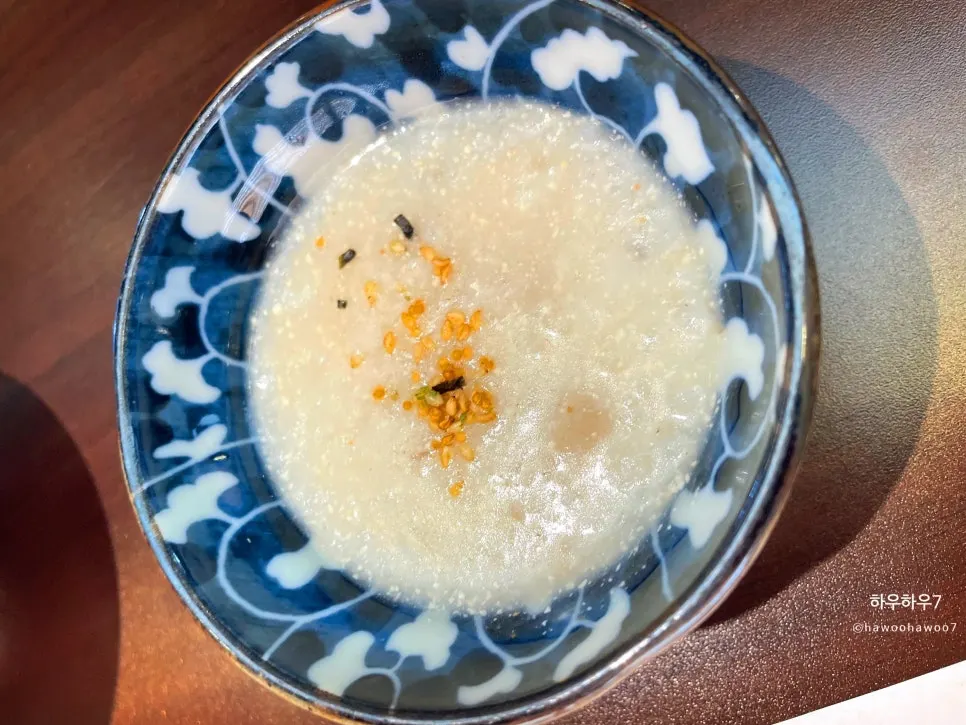 사시미 코스의 식전죽