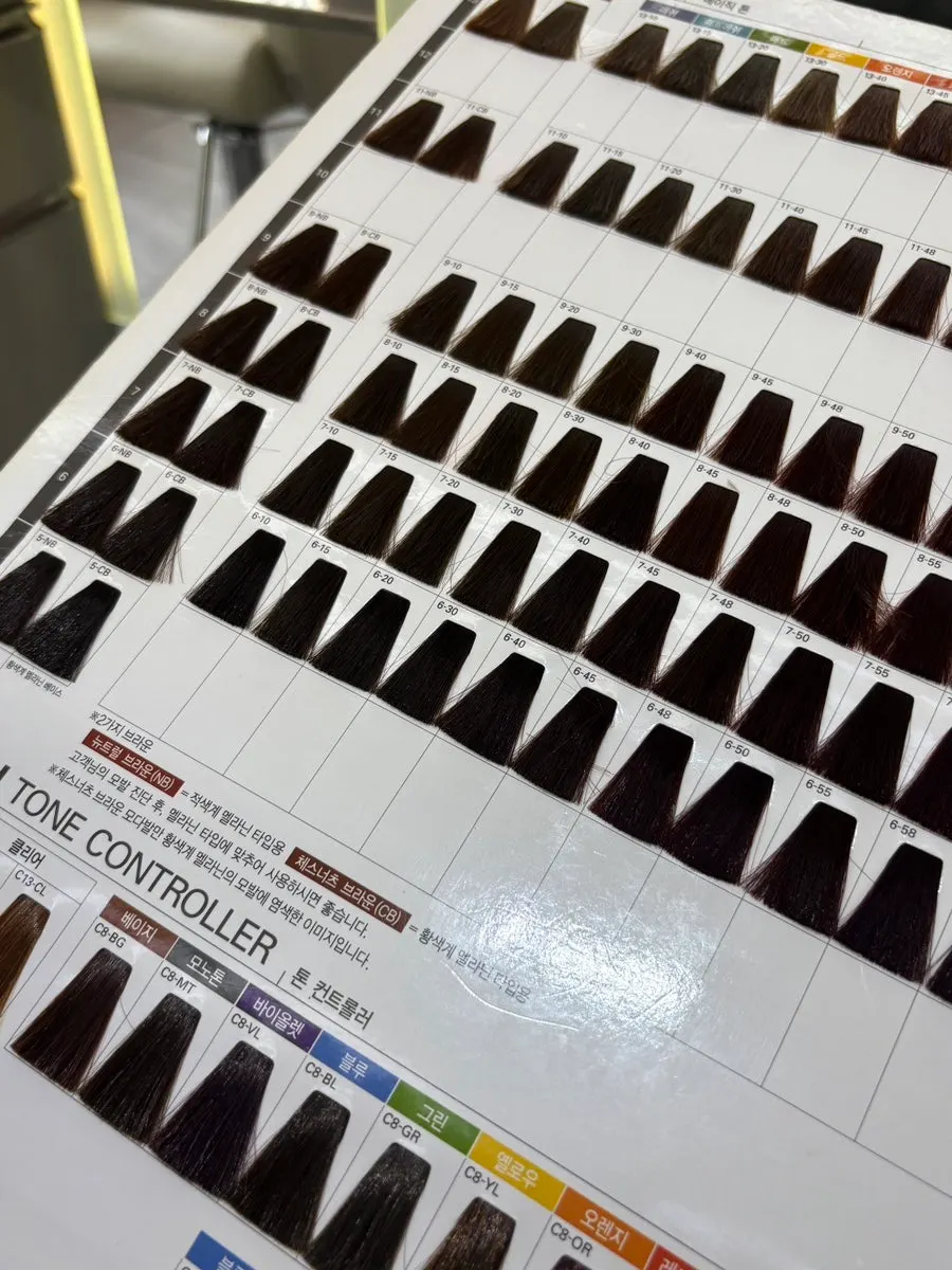 모질과 새치 기준의 염색 상담 사진