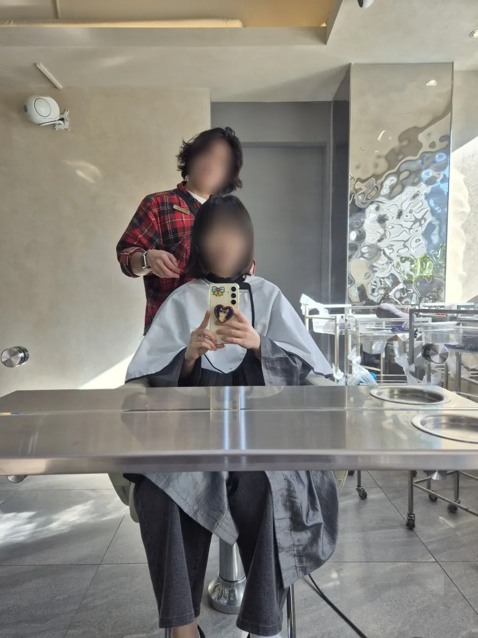 Calmer hair with a subtle end wave