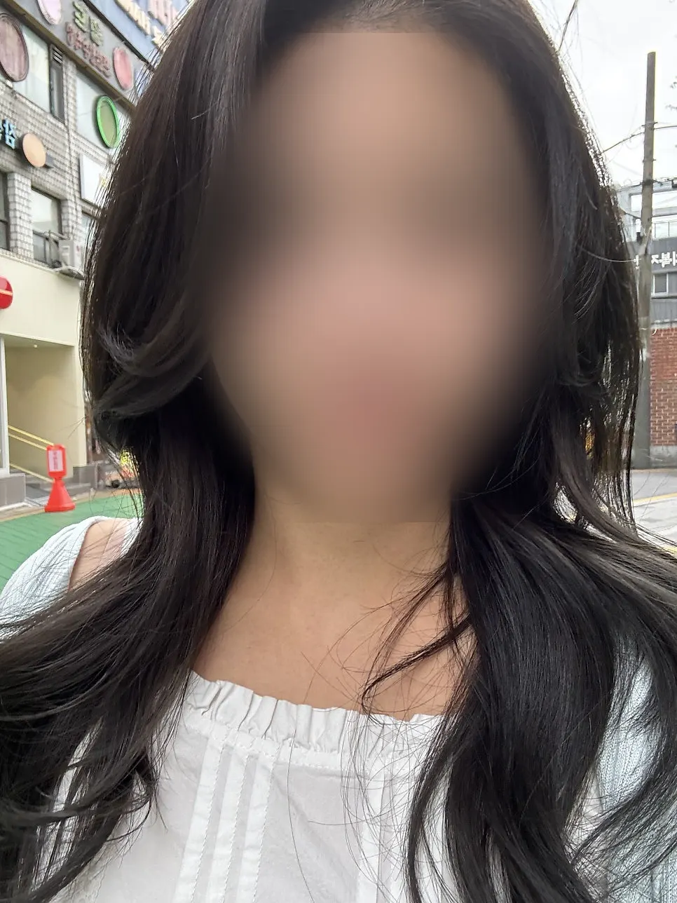 Mint brown hair color seen in natural light