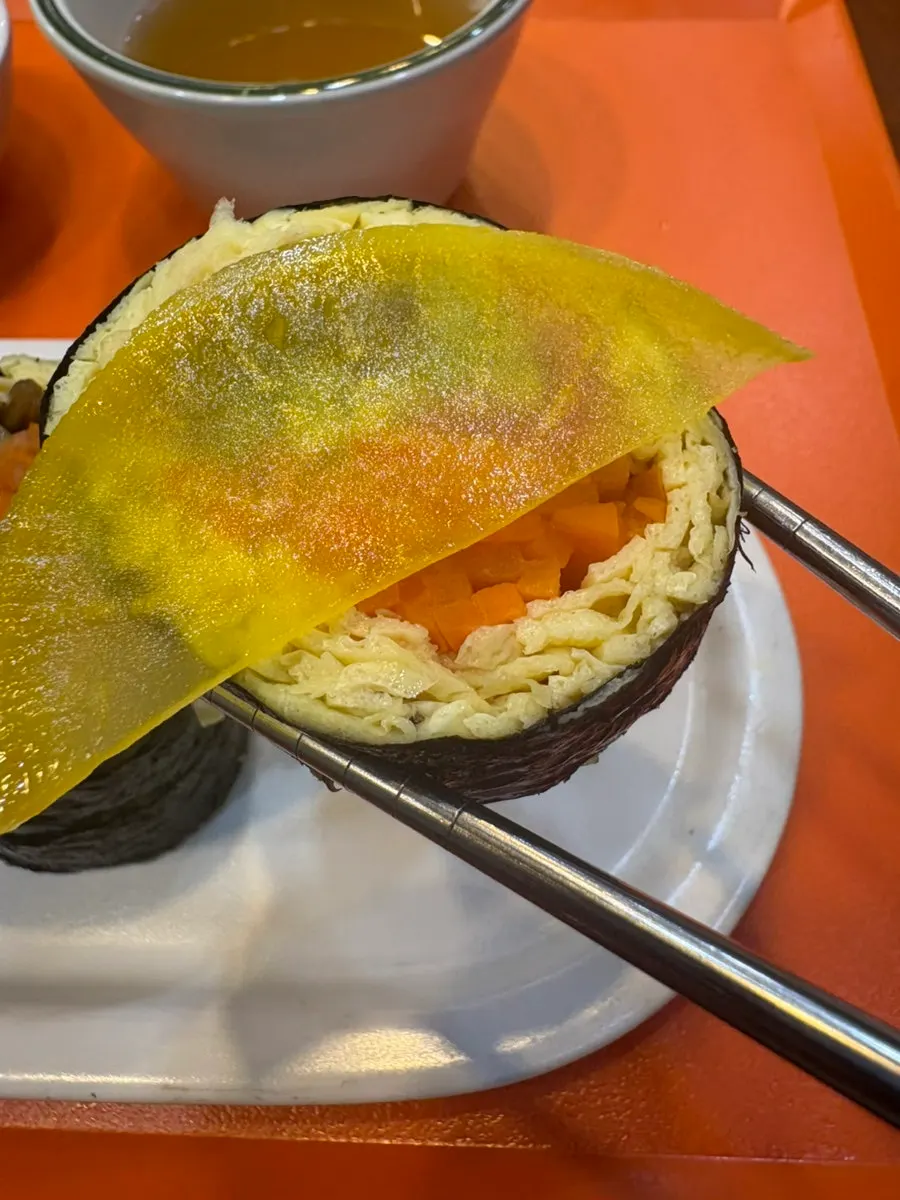 키토김밥에 올린 단무지