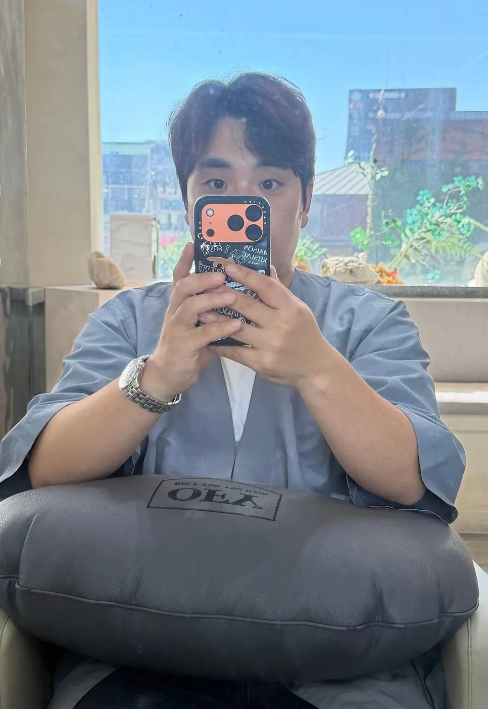 Frizzy hair condition before the treatment