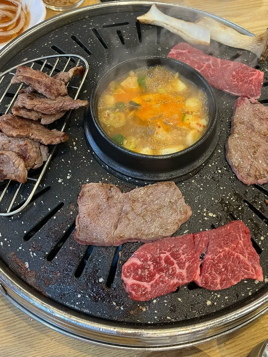 Grilled beef on the barbecue