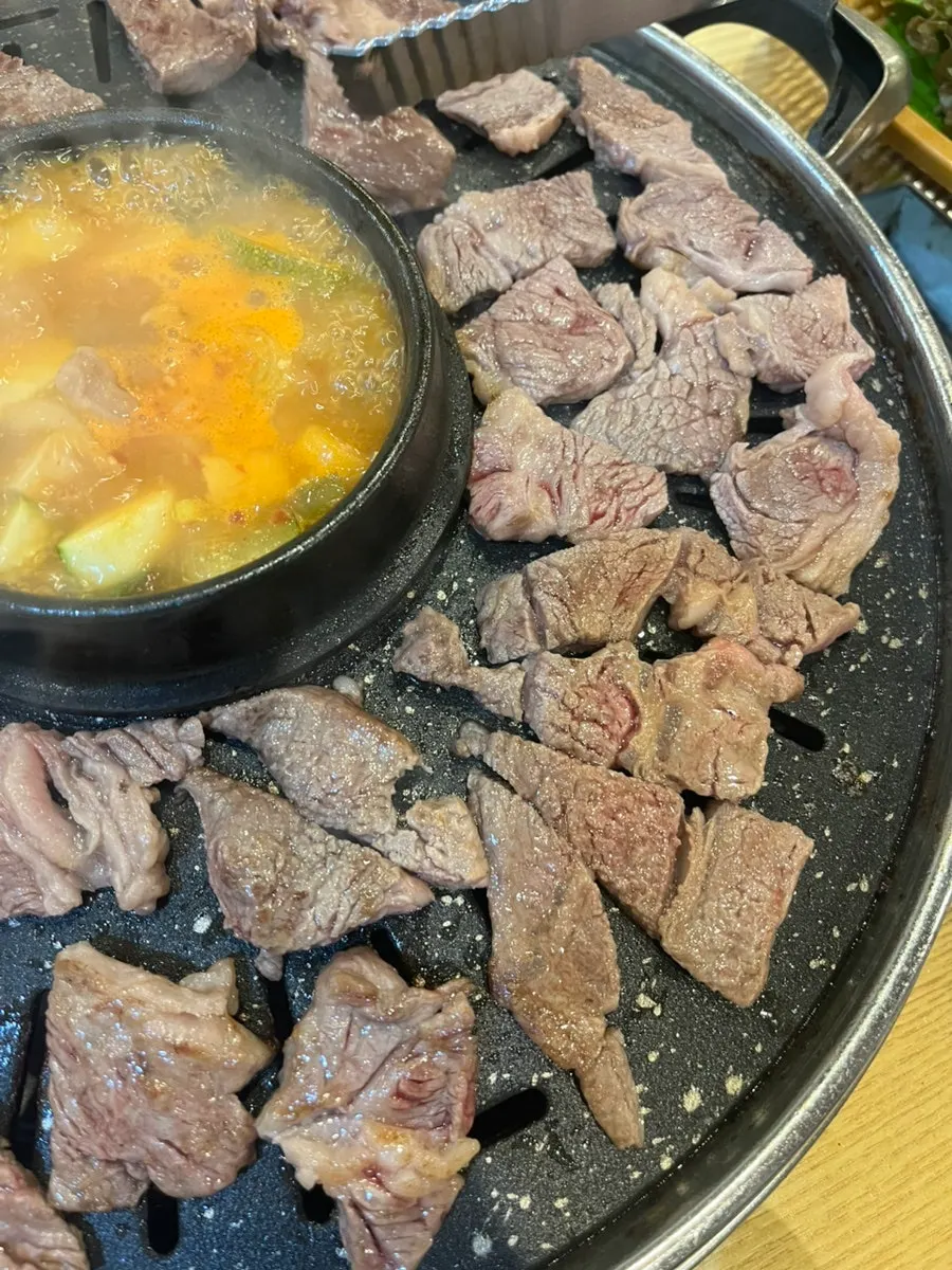 A bite of beef from one cut
