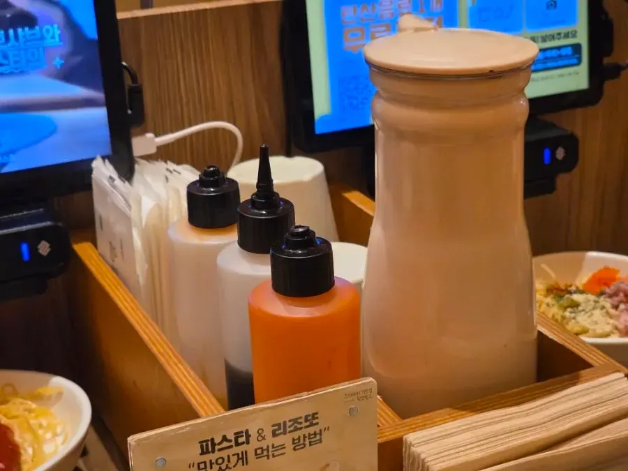 야채와 고기, 토핑 추가 주문 화면