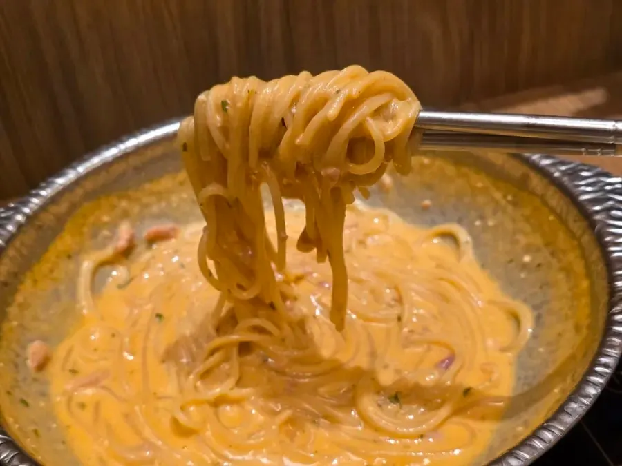 직접 끓여 완성한 애프터 크림 파스타
