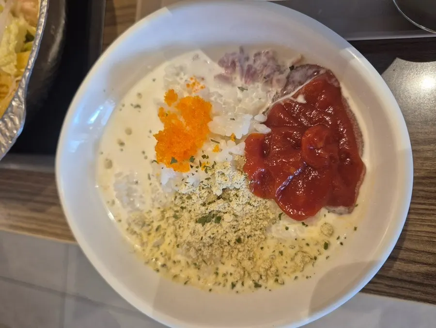 A bowl of rosé risotto for dessert