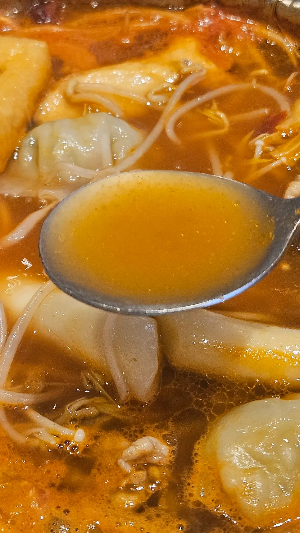 Sweet-tart and spicy tomato shabu-shabu ingredients