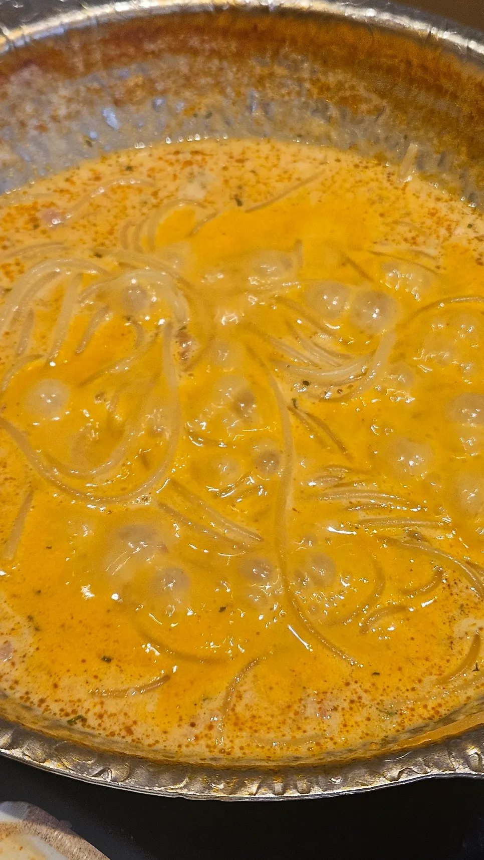 Cream pasta after shabu-shabu